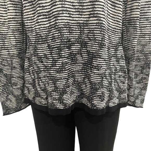 Zozo Womens XL Striped Long Sleeve Button Detail Sweater Casual Lightweight Fall - Picture 9 of 11